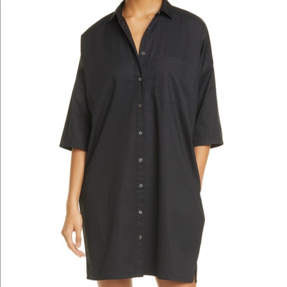 Anthony Thomas Melillo Black Shirt Dress - Picture 1 of 4